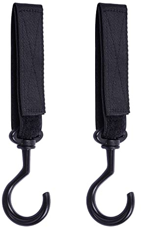 Wisdompro Taschenhalter Auto 2 Stück, Klettverschluss Mehrzweck Kinderwagen Haken, Kopfstützen Haken mit 10kg Tragkraft, Auto Haken zum Aufhängen von Einkaufstaschen, Taschen, Drähten usw.