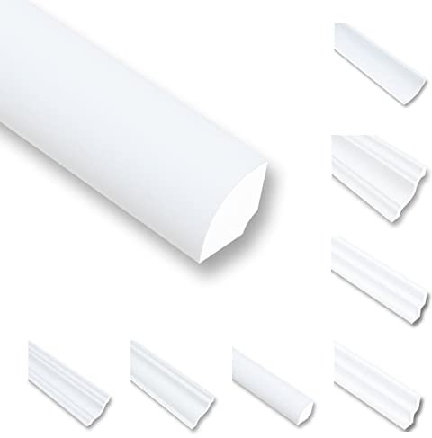20 Meter Deckenleisten Styropor XPS Stuckleisten Abschlussleiste Decke Weiss 20X20 mm Zierprofile Styroporleisten Deckenleisten Zierleisten Sparpaket ND20