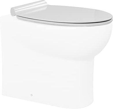 Inbagno Sedile Copri WC Originale per Sanitari Ice, in Termoindurente Bianco, con Chiusura Ammortizzata e sgancio rapido