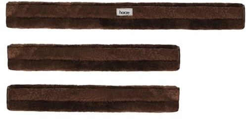 NETPROSHOP Weicher Vorderzeugschutz aus Kunstfell 3-teilig mit Klettverschluss, Groesse:One Size, Farbe:Dunkelbraun