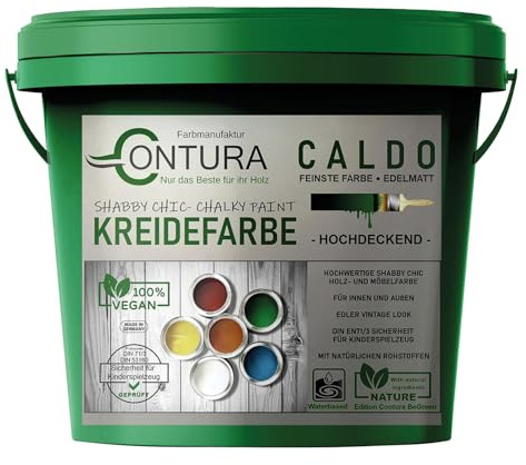 Contura BeGreen 3Kg. Kreidefarbe Shabby XL-Paintbox Chic Möbellack Lack Möbel Farbe Holzlack Natur (16 Indien Rot)