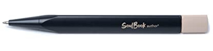 Soulbook Drehkugelschreiber, dreikant – Aluminium-Kugelschreiber wiederauffüllbar – für Rechts- & Linkshänder – Schwarz