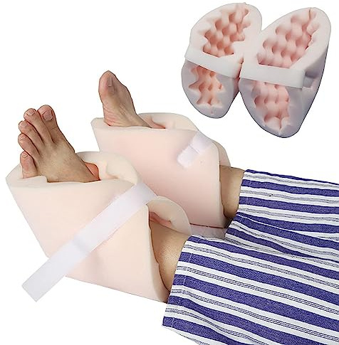 REHOOF Anti-Dekubitus Fersenschutz, 1 Paar Fersen Anti-Dekubitus Ulcus Protektoren Kissen Mit Klettverschluss, Bett Patientenpflege Fersenpolster für Effektive Druckentlastung