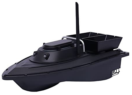 innytund Ferngesteuertes Boot zum Angeln 500M Fischerköderboot Das schwarz Angelköderboot 1.5KG Beladung Futterboot