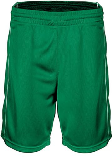 Supportershop - Pantalón Corto de Baloncesto (12 a 14 años), Color Verde