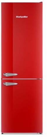 Montpellier MAB386ER 295litre RETRO Fridge Freezer Frost Free Class E Red