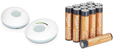 Alecto DBX110 Babyphone Audio - digitales Babyphone mit DECT & Amazon Basics Performance Alkaline Batterien, AAA, 12er-Pack (Design kann von Darstellung abweichen)