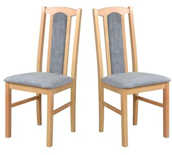 LeafDesign Esszimmerstühle 2er Set, Massivholz, Gepolstert, Grandson Eiche | Küchenstühle, Esstischstühle und Essstühle für Wohnzimmer, Restaurant, Café, Hotel und Gastronomie – hoher Sitzkomfort
