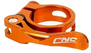 wanhaoaony Sattelklemme 1PC Fahrradsattel-Sattelstützenklemme aus Aluminiumlegierung for 31,8 mm 34,9 mm Schnellverschluss Mehrfarbiges Fahrradsitzstangenschloss SattelstüTzenklemme(Orange-31.8mm)