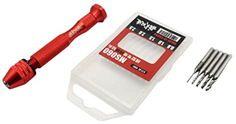 Juego de brocas manuales de precisión con brocas de acero de tungsteno, para manualidades y modelismo, kit de herramientas de bricolaje para mini proyectos de construcción, cabezales de taladro de 6