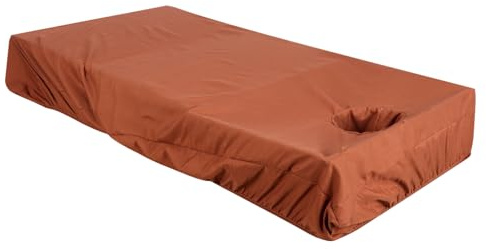 Copri Lettino da Massaggio Elastico con Foro in Poliestere Marrone | Lenzuolo Riutilizzabile, Traspirante e Lavabile, per Negozi e Ospedali, Stile Creativo, Dimensione Pratica