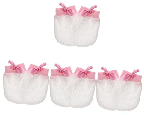 VALICLUD 4pares Manoplas Anti-rasguños Para Bebés Manoplas De Malla Transpirables Ajustables Para Nueborns y Pequeños Guantes Evita Arañazos De Meses