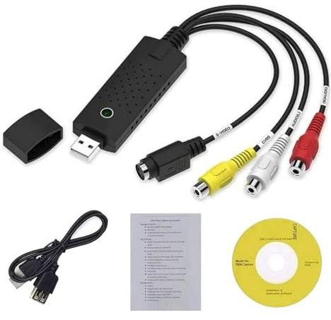 USB 2.0 Video Grab Card Video Konverter Adapterkabel Konvertieren Hi8 Videorekorder zu Digital für PC