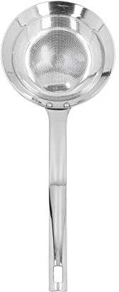 Fyearfly Cucchiaio per schiumarola in acciaio inox 304 a maglia fine per una facile rimozione di residui di olio e cibo