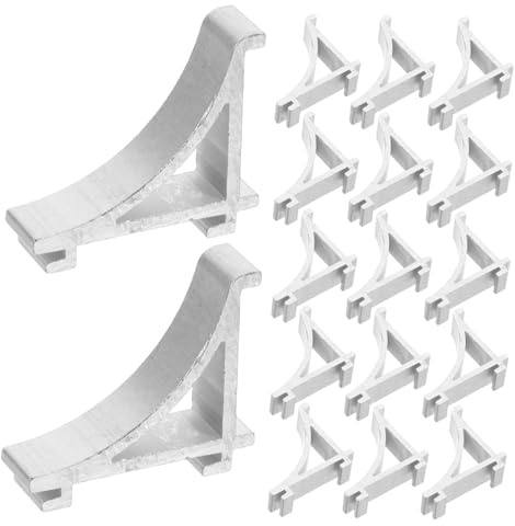 DOITOOL 25pcs Freezer Rack Clips Accessories for Refrigerator Metal Pegs for Shelves Refrigerator Buckle Accessories Shelf Clips Bracket for Freezer Silver