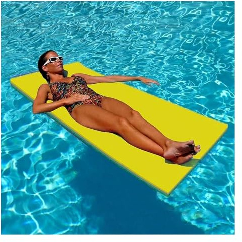 poolflottar， Flytande vattenmatta, flytande vattendyna, vattensportsmatta, mattor for vattnet, poolstrandsjö flytmatta(3.5mx1.8mx2.2cm)