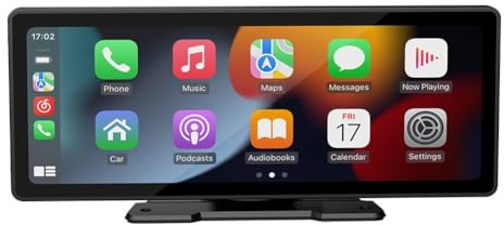 Vibsky Reproductor de vídeo multimedia de radio de coche de 10.26 pulgadas con CarPlay inalámbrico y Android Auto, pantalla IPS HD para la mayoría de los modelos de coche, instalación directa en el