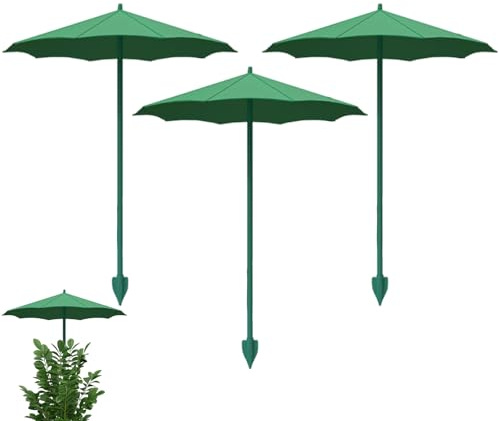 Sombrilla para plantas de exterior | 3 piezas de plántulas protección UV Accesorios – Cubierta de protección solar para plantas, para balcón, terraza, invernadero, plántulas jóvenes, arbustos de