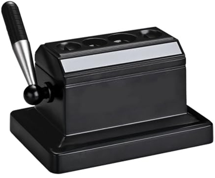 Cortador De Puros De Metal, Cortador De Puros Acero Inoxidable, Cortador 4 En 1 Para Puros Grandes, Guillotina Profesional, Cortador Estable Y Manos Libres(Black)