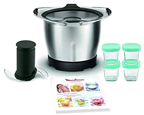 Moulinex xf387e10 Mini Schüssel Baby 1,4 l für Küchenmaschine, Companion + 4 Sturzgläser