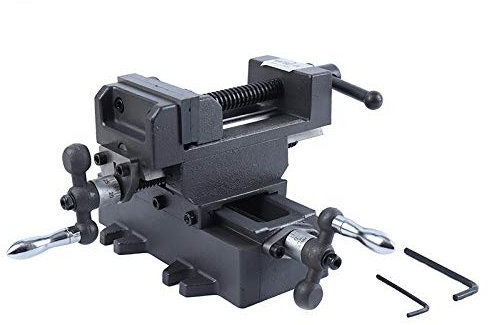 KATSU Morsa a Croce per Trapano a Colonna 100mm, Industriale Heavy Duty Morsetto a Morsa a Croce Meccanica a 2 Assi per Manutenzione di Macchine per Fresatrici da Officina