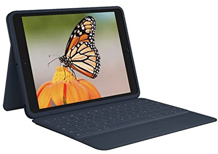 Logitech Rugged Combo 3 iPad Tastatur-Case mit Smart Connector für iPad (7., 8. und 9. Generation), Deutsches QWERTZ-Layout – Blau