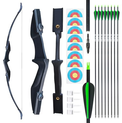 Bow and Arrow Set for Adult,30lbs 40lbs Archery Set for Teenagers Beginners Recurve Bow Right and Left Handed Outdoor Bow Hunting Training Target(30LBS)