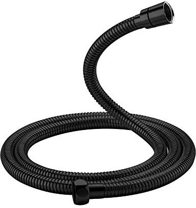 GRIFEMA - Flexible Douchette, Tuyau de Douche, 1.8 m, Anti-Pliure, Acier, Exclusivité Amazon, Noir