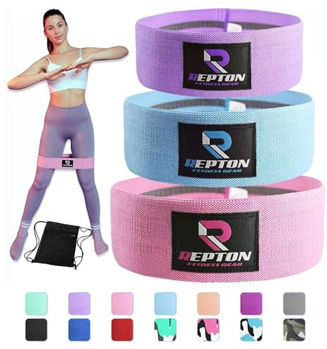 3 Sets Resistance Bands | Glutes, Hips and Legs Exercise Band | Ideal for Home Gym Fitness, Yoga, Pilates & Workout | Women and Men Non-Slip Booty Band | Physio Resistant Loop