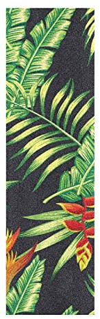 LDIYEU Pflanzengrasblätter Grün Skateboard Griptape rutschfest Selbstklebend Longboard Griptapes Aufkleber Griffband 33X 9(1pcs)
