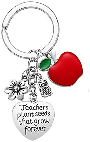 Haloppe Christmas Party Decorations for Indoor & Outdoor, Beautiful Apple Decor Pendant Keychain Elegant Festive Touch Stainless Steel Pendant Key Finder for Unisex - 2