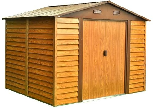 Grindi - Gerätehaus Metall Arbor III - Gartenhütte - Gartenhaus - Geräteschuppen 238x278x215 cm Schiebetür - Garten Schrank - Fahrradgarage - Shelter - Gartengerätehaus - Tiny House -