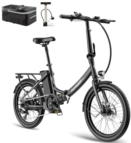 Fafrees F20 Light [Official E-cykel hopfällbar cykel 36 V 14,5 AH-batteri för räckvidd 55–110 km, Ebike 250 W 120 kg elcykel max. 25 km/h, cykel män Shimano 7S, vikbar mountainbike 155–195 cm