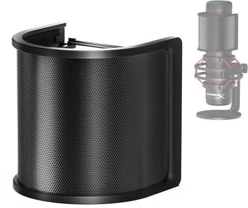 IXTECH Microphone Pop Filter, Mic Pop Screen with Metal Mesh and Foam Filter, Handheld Mic Windscreen Cover Pop Shield, Noise Shield Microphone Accessories for Podcasts Recording Vlogging Streaming
