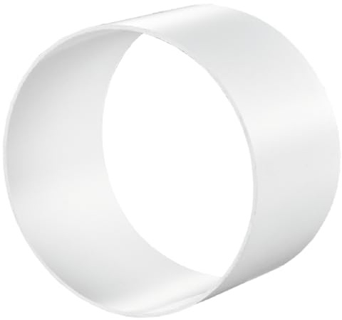 Rohrverbinder Ø 150 mm Lüftungsrohr Verbindungsstück für flexible Rundrohre PVC Rundrohr Verbinder Lüftungssysteme Ab-Zuluft Rohr Lüftung Kanal ABS Kunststoff Weiß