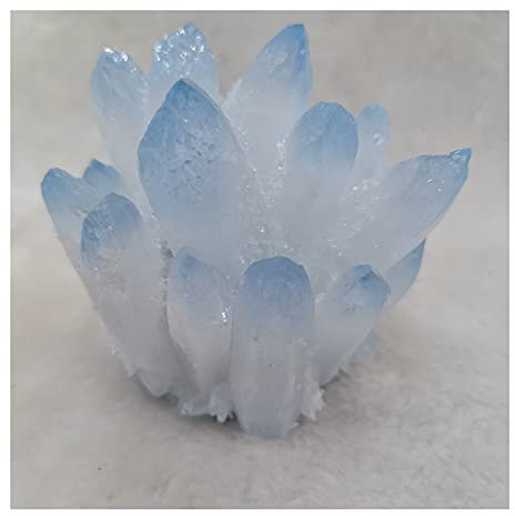 CZAOINCU Raumdekoration Stone Crafts Natural Sky Blue Dream Transparenter Kristall-Cluster-Stein, Erz-Entmagnetisierung, Steinreinigung, Stein-Dekoration (Size : 300-400g)