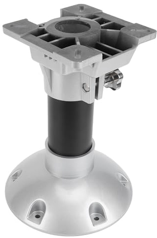 Haofy Aluminiumlegierung Bootsstuhl Höhenverstellbar 330 mm Stabiler 240 mm Basisdurchmesser mit 6X M10 Schrauben für Yacht-Fahrerbereiche, Boot-Passagierbereiche, Angeldock