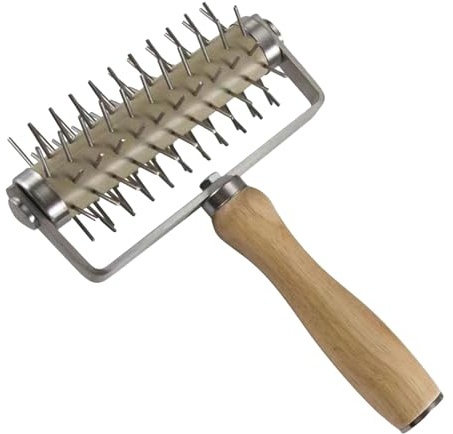 Rolling Pin for Pizza, Pizza Roller Spikes, Cake Hole Maker for Homemade Baking of Cake Crackers, Prevents Bubbles in Dough