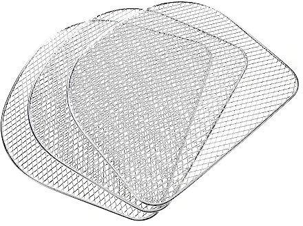 KOCKSHION 3stücke Teiliges Edelstahl Airfryer Zubehörset Mit Backofen Gitterrost Und Dampfgarer Ersatz Langlebiges Heißluftfritteusen Ofenzubehör Für Gemüse Fleisch Snacks Und Obst Zum Dehyd