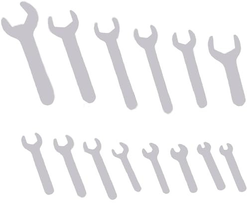 YnGia Thin Open End Wrench Set 14 Piece Single 1.5mm Super Thin Wrench Spanner Set Small Flat Wrench for Tight Spaces