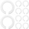 CATOR Anillos Convertidores de Plástico, 10 Unids E27 a E14 Adaptador de Anillo de Pantalla de Lámpara, Anillo Reductor para Colocar Pantallas de Lámpara, Blanco