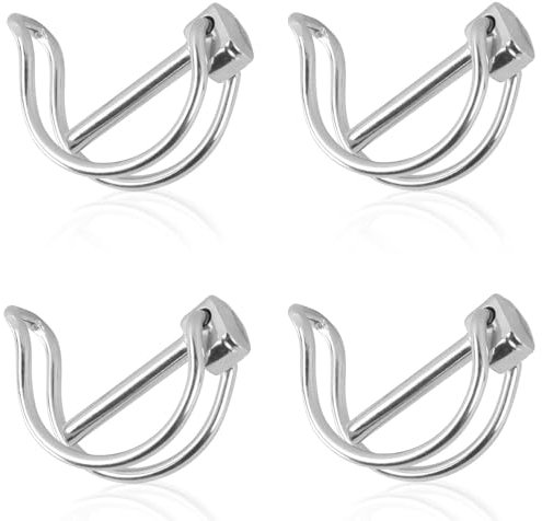 Copiglie a ribalta per tubi, 6 x 45 mm Perno di sicurezza, con chiusura a scatto, zincato Copiglie, bulloni di sicurezza, per fattoria, prato, giardino, 4 pezzi