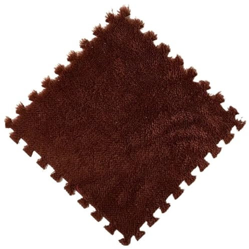 PVYGDXYI Set mit 20 Teppichen, dick und weich, für Wohnzimmer, Schlafzimmer, Patchwork, Puzzle, Kletterteppich, Teppichfliesen für Wohnmobil, Spielzimmer, Übung (Kaffee)