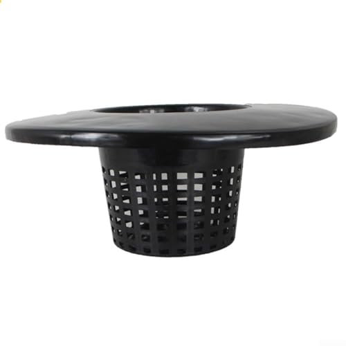 HEIBTENY Vasetti a rete idroponica, 13,5 x 31,5 x 13,5 cm, per piante idroponiche, per idroponiche, colore: nero/bianco
