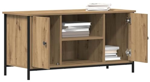 vidaXL TV-Schränk 100 x 40 x 50 cm Artisan-Eiche Holzwerkstoff | Jede Menge Platz für deine Mediengeräte, Ein cooles Design, das super in jedes Wohnzimmer passt,
