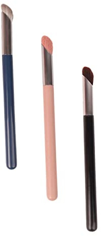 Vaguelly 3stücke Kosmetik Concealer Pinsel Mit Holzgriff Für Augen-schönheitspinsel Make-up-tool Für Frauen Lippen-nasen-pinsel Für Anwendung Und Komfortablen Griff