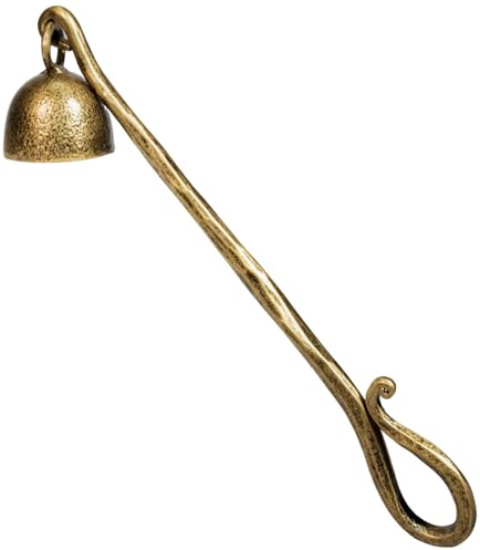BEGINS Candle Snuffer Gold Hand-Forged Steel, Long Handle Vintage Candle Wick Extinguisher, Solid Metal Retro Candle Accessory