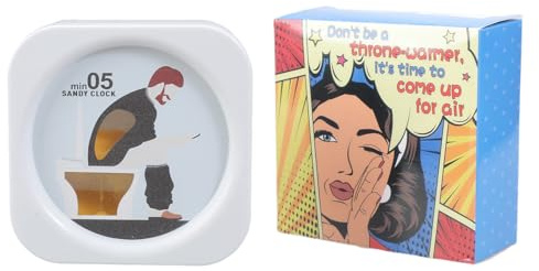 Witzige Sanduhr, Toilettenform, 5 Minuten, Countdown-Gerät, Badezimmer, Humor, Dekoration, Gadgets, dekoratives Funktionsteil, Toilette, Sanduhr, Badezimmer