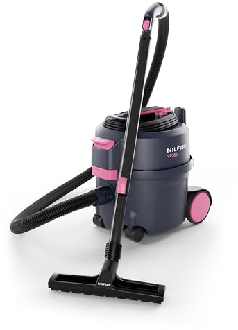 Nilfisk VP300 HEPA Pink T EU (aspirateur professionnel, faible niveau de bruit, filtre HEPA, léger, limité, interrupteur marche/arrêt robuste, avec accessoires, aspirateur à sec) VP300 HEPA Pink T EU