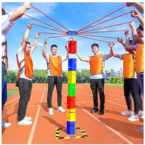IBOWZ Field Day-Spieleset für Junge Erwachsene, Outdoor-Aktivitäten, Spiele für Familientreffen, Team-Stapelturm-Spaß